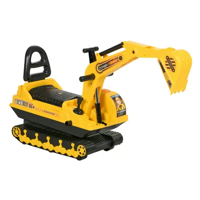 HOMCOM Ride On Excavator Toy Tractors Digger Movable Walker Construction Truck