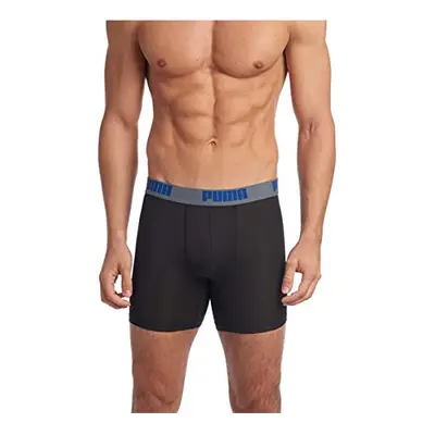 PUMA mens Pack Performance boxer briefs Black/Grey Small US