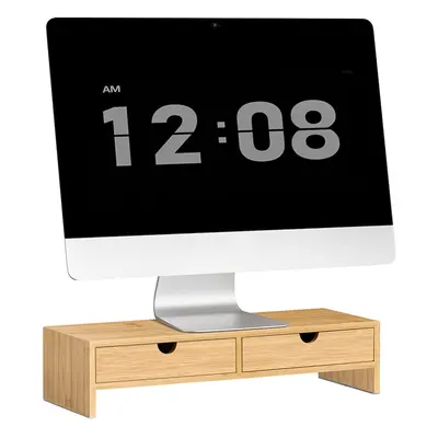 SoBuyÂ® FRG198-N, Bamboo Monitor Stand Computer Screen Monitor Riser