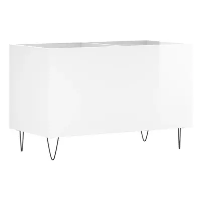 (high gloss white) vidaXL Record Cabinet Record Storage Cabinet Sideboard White Engineered Wood