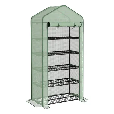 Outsunny Widened Mini Greenhouse Tier Green House, 193H x 90W x 49Dcm, Green