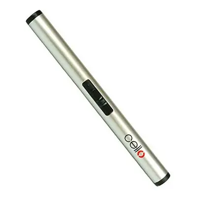 Cello Electric Lighter, Silver Colour, Flameless, USB Rechargeable Lighter, Arc Lighter, Weather