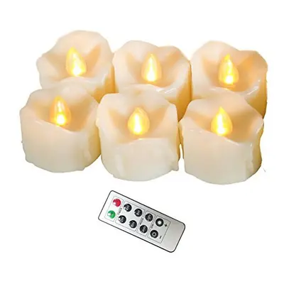 Erosway Flameless Candles, Realistic Flickering LED Tea Lights Battery Operated, Hours of Nonsto