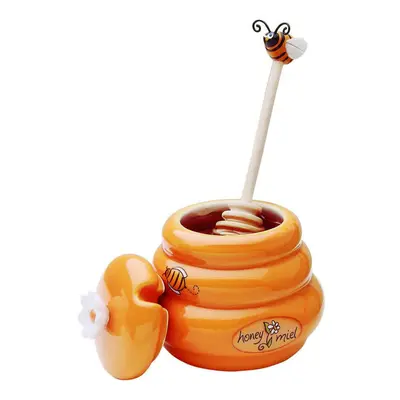 Joie Ceramic Beehive Honey Pot and Wooden Dipper Mini