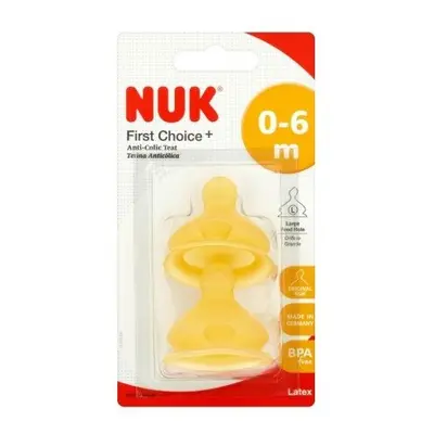 Nuk First Choice+ Size Latex Teat Medium (0-6)