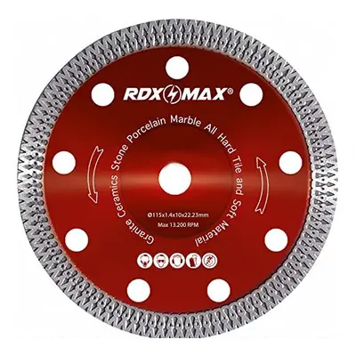 RDXMAX 115mm Diamond Cutting Discs for Angle Grinder |Super Thin Fast, Clean Cut on Porcelain, G