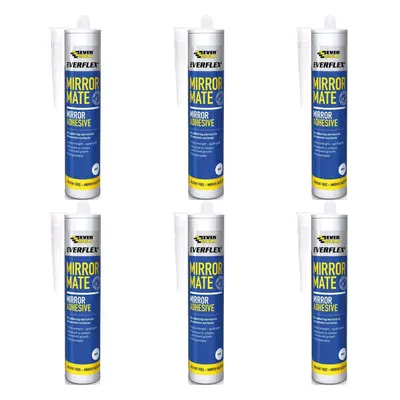 Everbuild Everflex Mirror Mate Mirror Adhesive, White, ml MIRROR (Pack of 6)