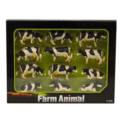 1:32 Kids Globe Farm Pack Of Lying & Standing Cows - Scale Set - cows kids globe pack scale set