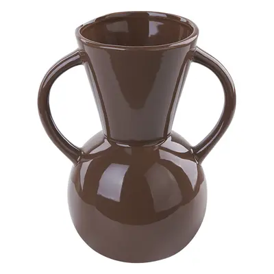 Flower Vase ORESTIADA Ceramic cm Brown