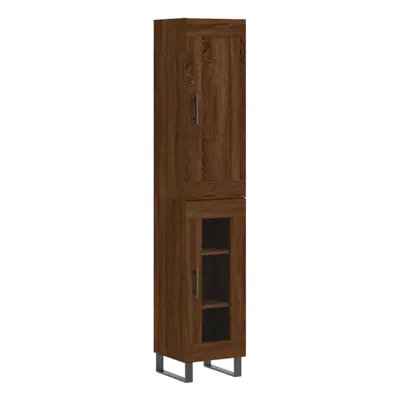 (brown oak) vidaXL Highboard Sideboard Tall Storage Cabinet Side Cabinet Engineered Wood