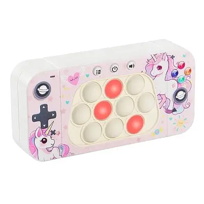 Pop Game Light Up Fidget Toy, Quick Push Game Console, Push Pops Toys, Squeeze Poppet Sensory Pu