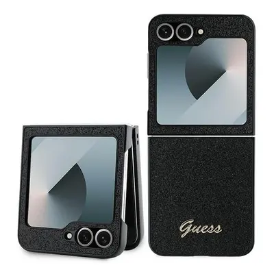 Guess 4G Glitter Script Case for Samsung Galaxy Z Flip Black - GUHCZF6HGGSHK