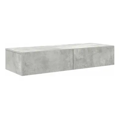 (concrete grey, x x cm) vidaXL Wall Shelf with Drawers Floating Storage Display Shelf Engineered