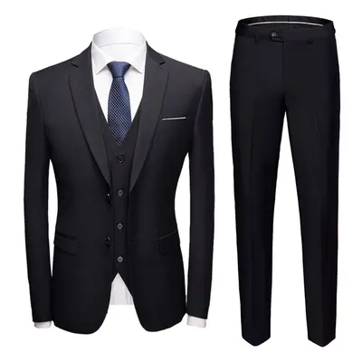 3 piece men's wedding suit men's slim solid Comfortable business office suit sets M-5XL men Blaz