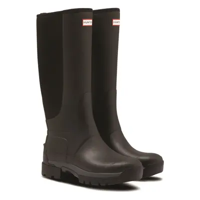 (Black, (Adults')) Hunter Balmoral Hybrid Tall Rubber Men's Black Wellington Boots