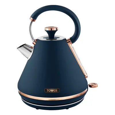 Tower Cavaletto 3KW 1.7L Pyramid Kettle Midnight Blue & Rose Gold