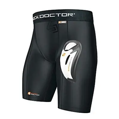 Shock Doctor Mens Core Compression Short with Bio-Flex Cup - Adult - Small - Black