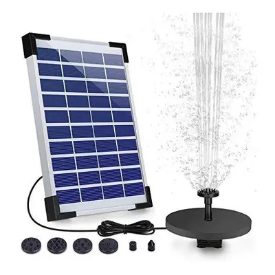 AISITIN Solar Water Fountain 5.5W 1500mAH Battery Backup Solar Floating Fountain Pump, Nozzles, 