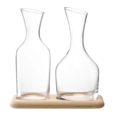 LSA Wine Water & Wine Carafe Set & Oak Base 1.2L / 1.4L