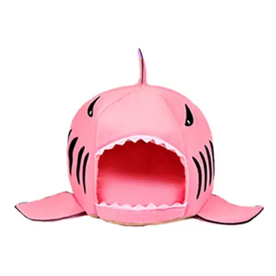 (Pink) Shark Pet House Bed For Dogs Cats Small Animals Products