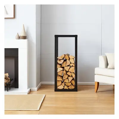 Neo Square Black Firewood Log Rack