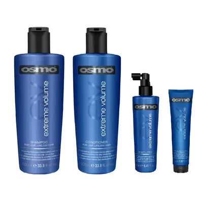 Osmo Extreme Volume Shampoo 1000ml, Conditioner 1000ml, Thickening Creme 150ml and Root Lifter 2