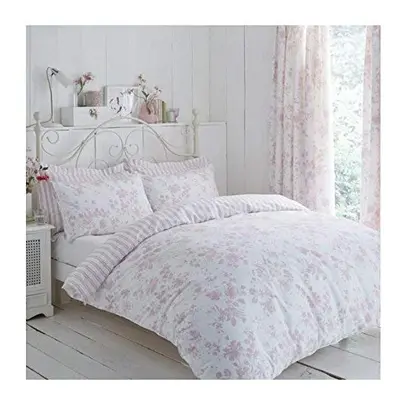 Charlotte Thomas Amelie Piped Duvet Cover Set, Polyester-Cotton, Pink, King