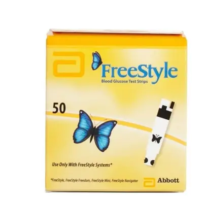 Abbott FreeStyle Blood Glucose Test Strips with Butterfly