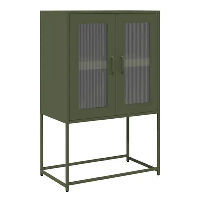 (olive green) vidaXL Highboard Pink 68x39x107 cm Steel sideboard side cabinet