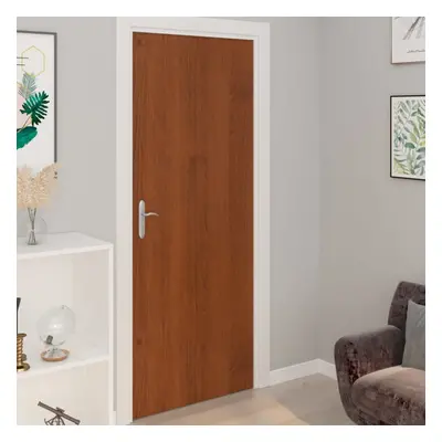 vidaXL 4x Self-adhesive Door Films Light Oak PVC Home Decor Privacy Sticker