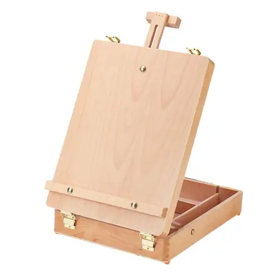 Folding Wooden Easel Sketch Table Stand Adjustable Artist Drawing Board Portable Painting Box Oi