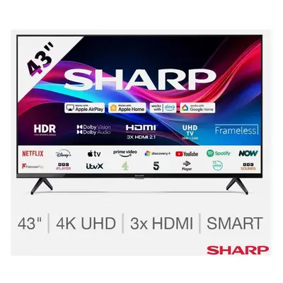 Sharp 4T-43GJ4225K, Inch 4K UHD Roku Smart TV