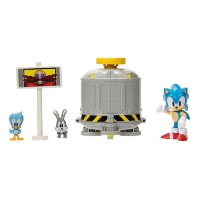 Sonic The Hedgehog 2.5"" Level Clear Diorama with Sonic flicky & Pocky