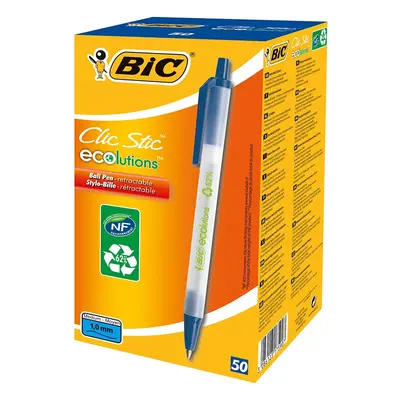 BIC Ecolutions Clic Stic (Recycled) Blue (Box 50)