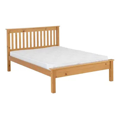 Seconique Monaco 4ft6 Double Low Foot End Bed - Antique Pine