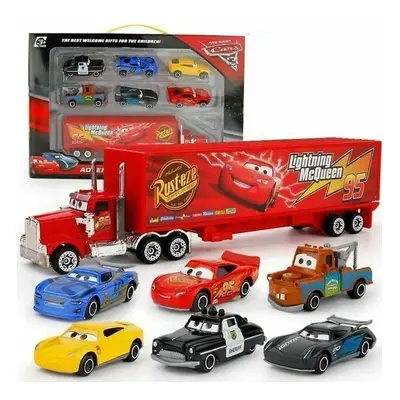 (1) cars Lightning McQueen race cars & Mack truck set gift-WELLNGS