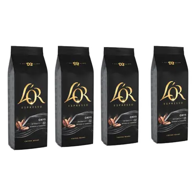 L'OR Espresso Onyx Whole Coffee Beans 500g - (Pack of 4)