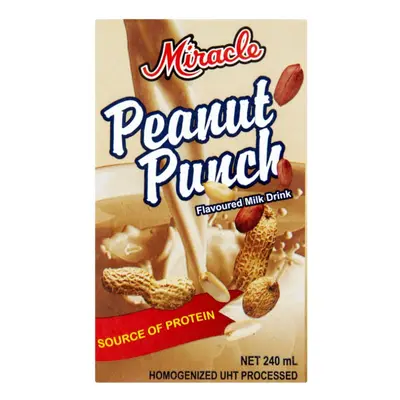 Miracle Peanut Punch Flavoured Milk Drink 240ml ( pack of )