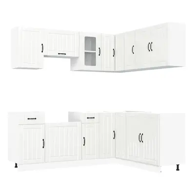 (gloss white) vidaXL Kitchen Cabinet Set Highboard Cabinet Storage Cupboard Engineered Wood