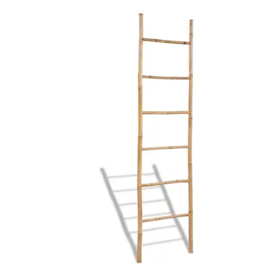 vidaXL Bamboo Towel Ladder with Rungs Rack Bathroom Storage Rail Household