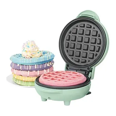 Giles & Posner EK4214GSGR Pastel Mini Waffle Iron/Waffle Maker, 550W, Non-Stick Plates, Belgian 