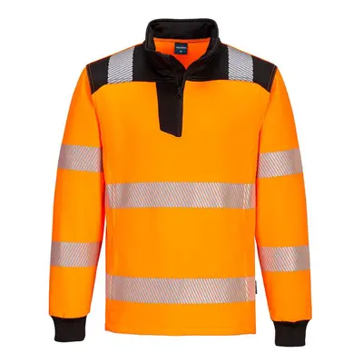 (3XL, Orange/Black) Portwest Unisex Adult PW3 High-Vis Safety Sweatshirt