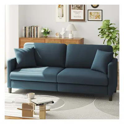 (Blue) Neche Three-seater Teddy Velvet sofa