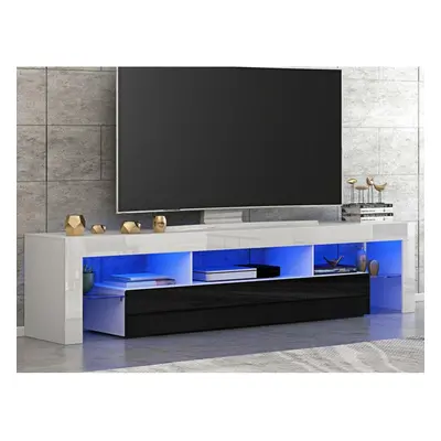 (White with Black Doors) Hampton & Stewart RGB LED Tv Unit cm