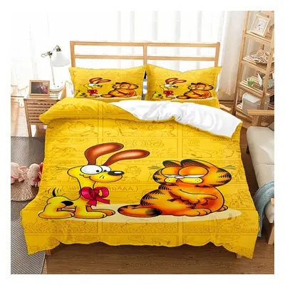 (Style 03, Single(135X200CM/2PCS)) Cute Garfield Bedding Single Double Duvet Cover UK