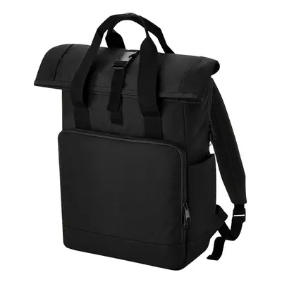 (One Size, Black) Bagbase Roll Top Twin Handle Laptop Bag