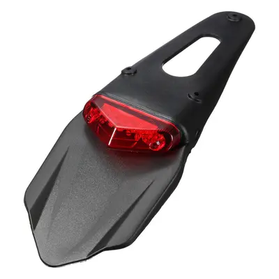 (Red) Motorcycle Fenders LED Lamp Stop Break Rear Tail Red Light Universal