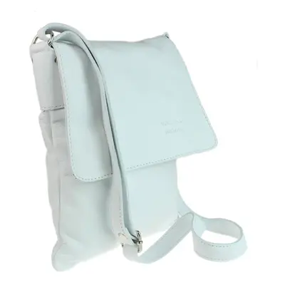 (White) Girly Handbags Italian Leather Cross Body Shoulder Bag Zipper