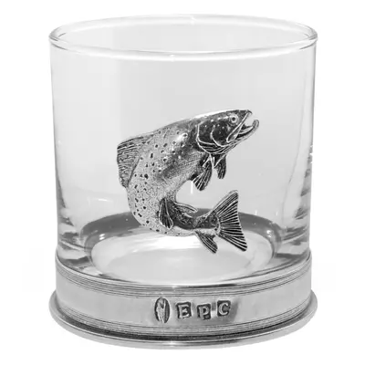 11oz Trout Fishing Pewter Whisky Glass Tumbler