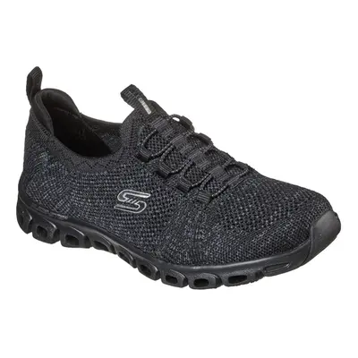 (Black, (Adults')) Skechers Glide Step Textile Women's Black Trainers